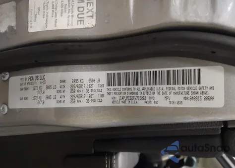 2015 Jeep Cherokee Latitude z USA, uszkodzony, nr VIN 1C4PJMCB2FW715061